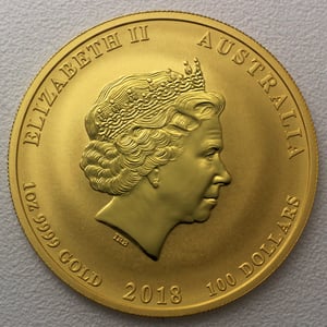 Goldmünze 1oz "Hund" 2018 Lunar II – Year of the Dog (Australien) - Miniaturansicht 3