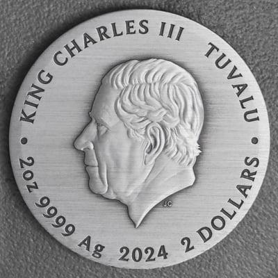 Silbermünze 2oz "Frida Kahlo" 2024 (AF/koloriert) (Tuvalu) - Miniaturansicht 2
