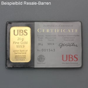 Goldbarren 20g "Resale" (div. Hersteller) - Miniaturansicht 2