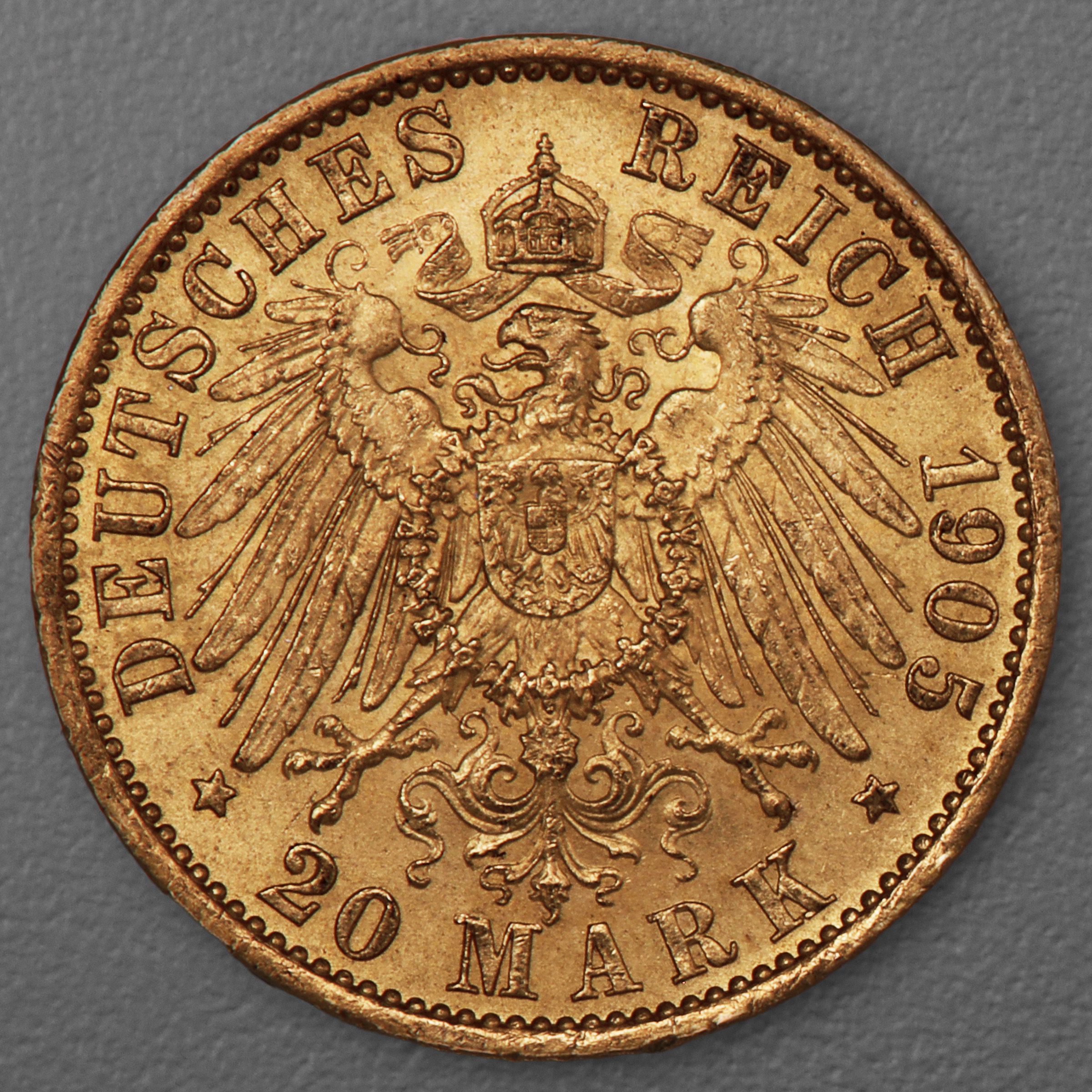 Goldmünze 20 Mark "Wilhelm II." 1905-A J.252 (Preußen) - Detailansicht 1