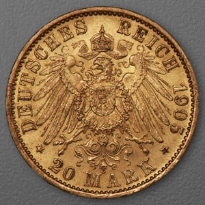 Goldmünze 20 Mark "Wilhelm II." 1905-A J.252 (Preußen) - Miniaturansicht 2