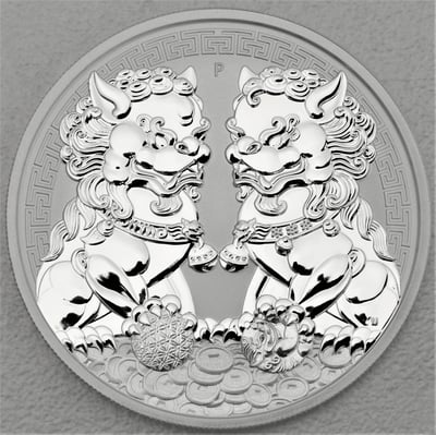 Silbermünze 1oz "Double Pixiu" 2020 Wächter-Löwen (Australien) - Hauptansicht
