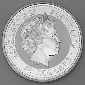 Silbermünze 10oz "Kookaburra" 2001 (Australien) - Miniaturansicht 2
