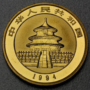 Goldmünze 1/4oz "Panda" 1994 (China) - Miniaturansicht 2