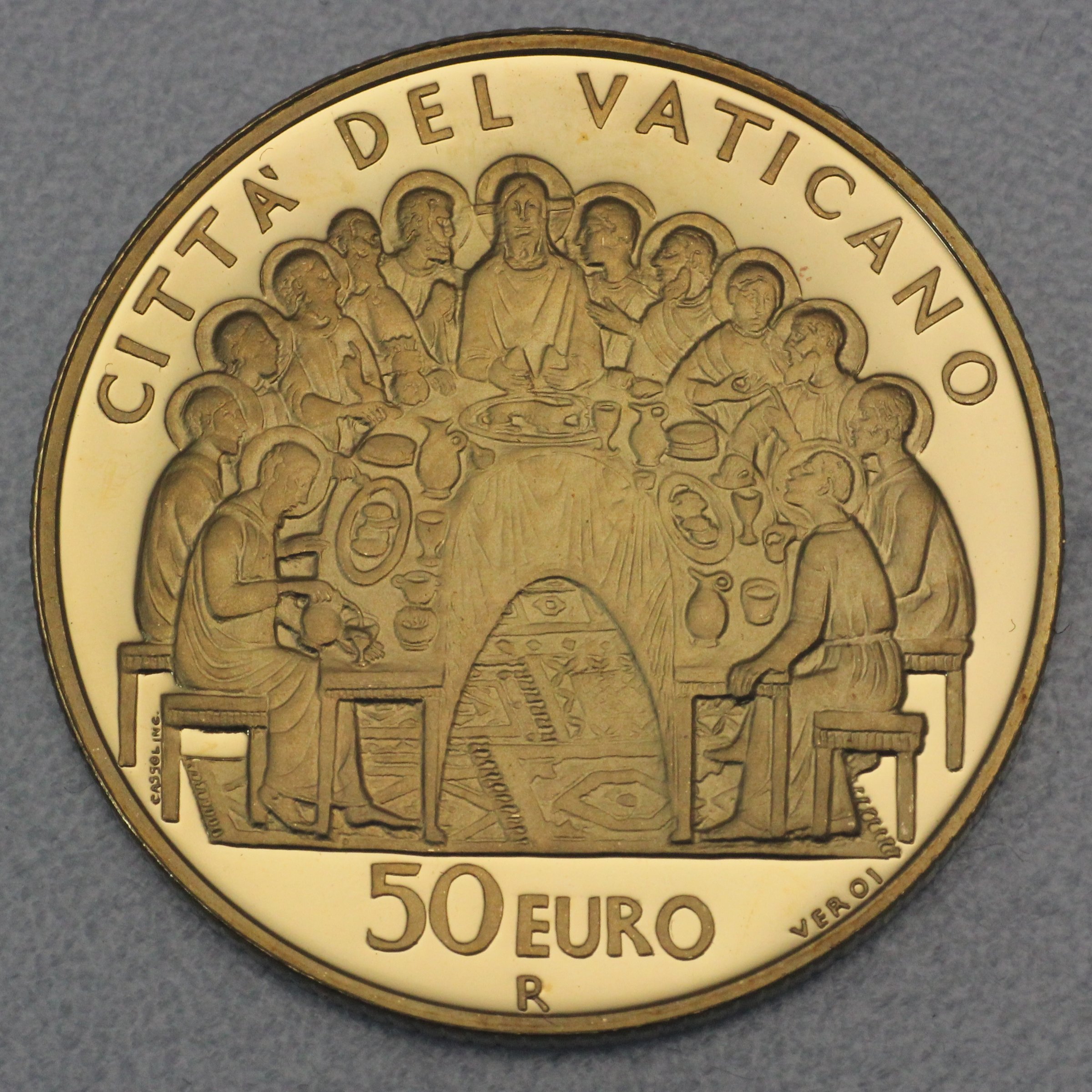 Goldmünze "50 Euro - 2007" Eucharistie (Vatikanstadt) - Hauptansicht