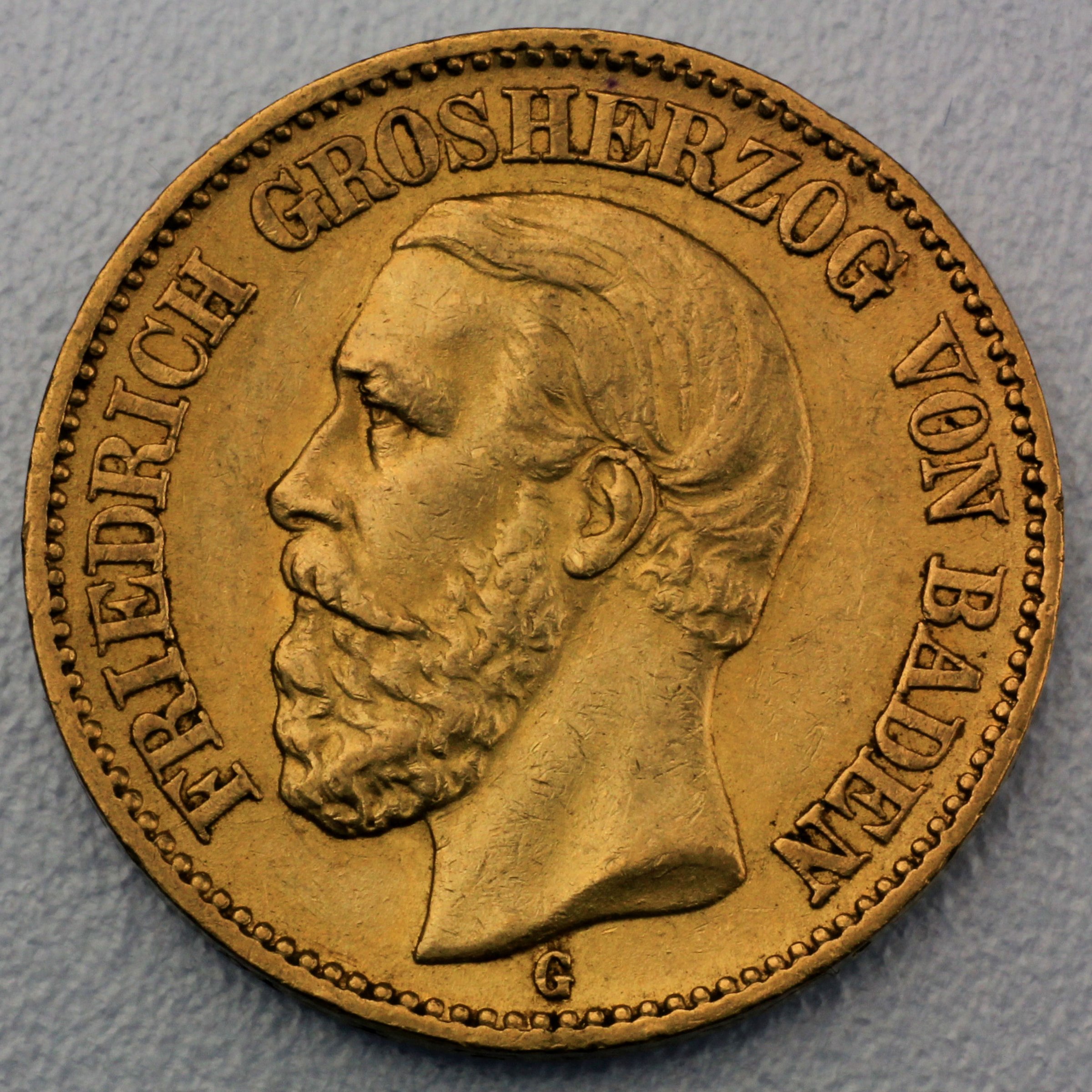 Goldmünze 20 Mark "Friedrich I." (Baden) - Hauptansicht
