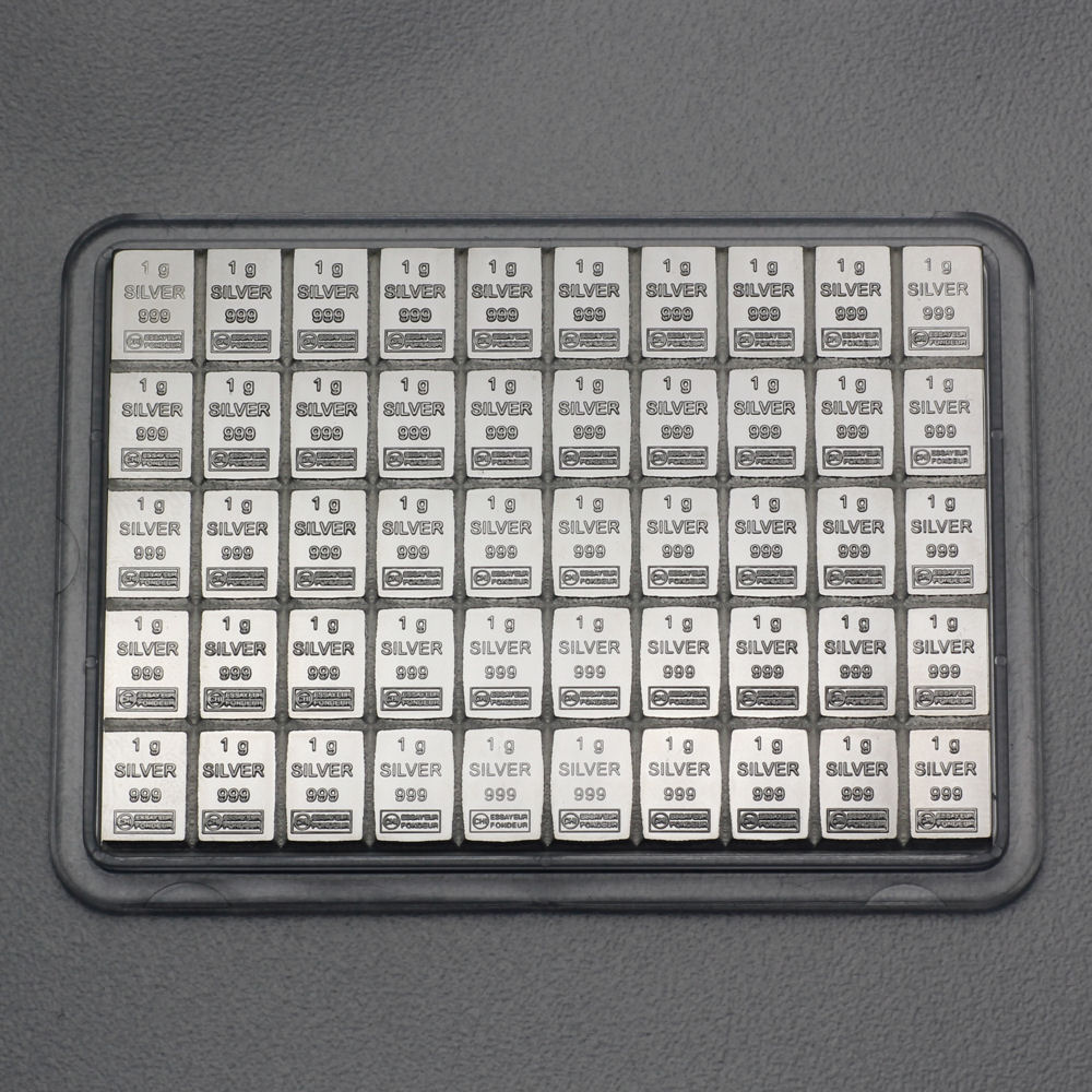 Silbertafel-Gravur (50x 1g Ag) "CombiBar" - Detailansicht 1