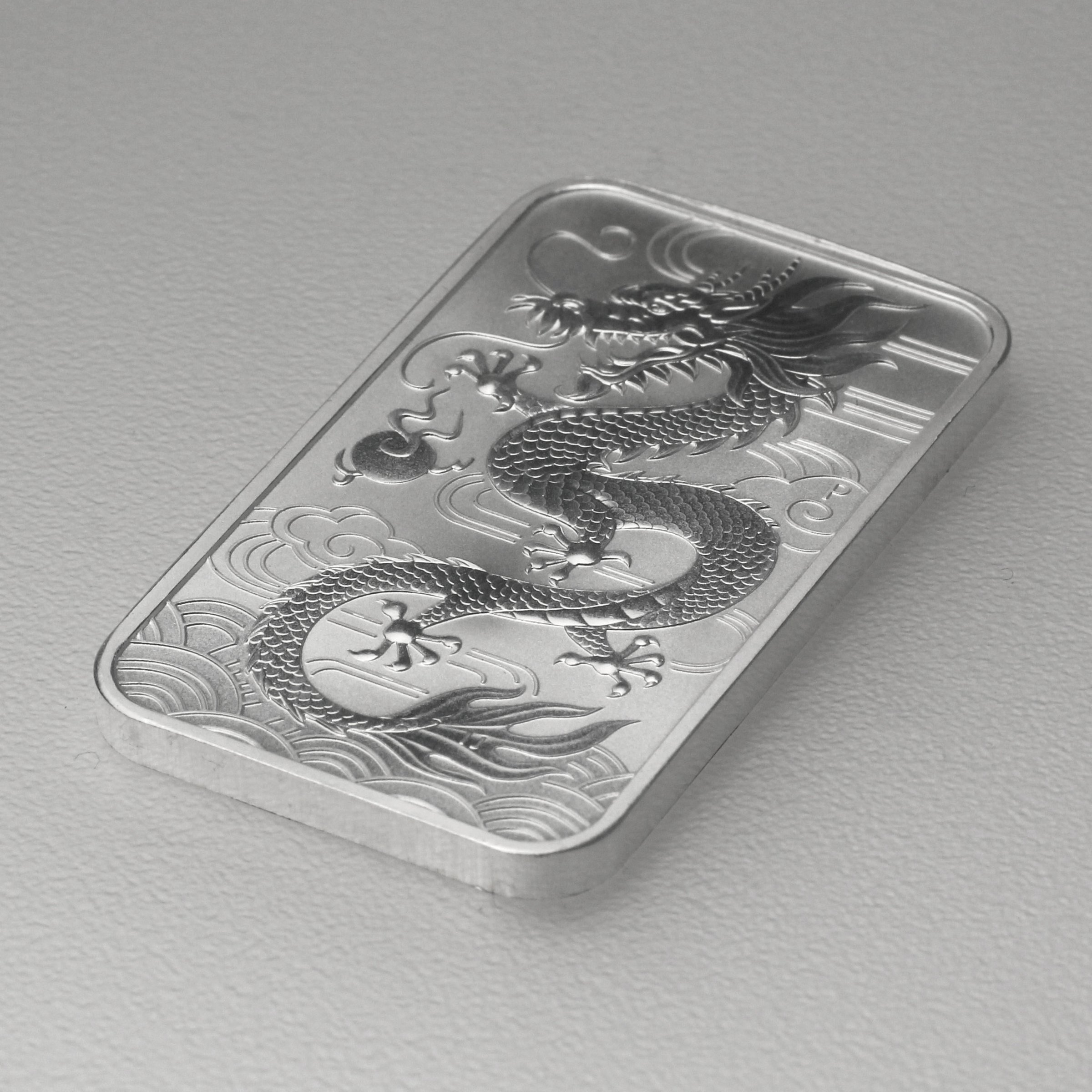 Silber Münzbarren 1oz "Rectangular Dragon" 2018 (Australien) - Detailansicht 2