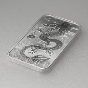 Silber Münzbarren 1oz "Rectangular Dragon" 2018 (Australien) - Miniaturansicht 3