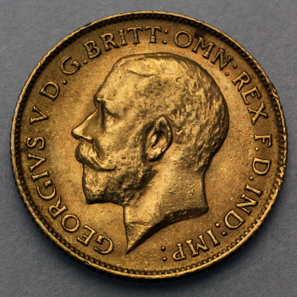 Goldmünze 1/2 Sovereign "Georg V." (Großbritannien) - Hauptansicht
