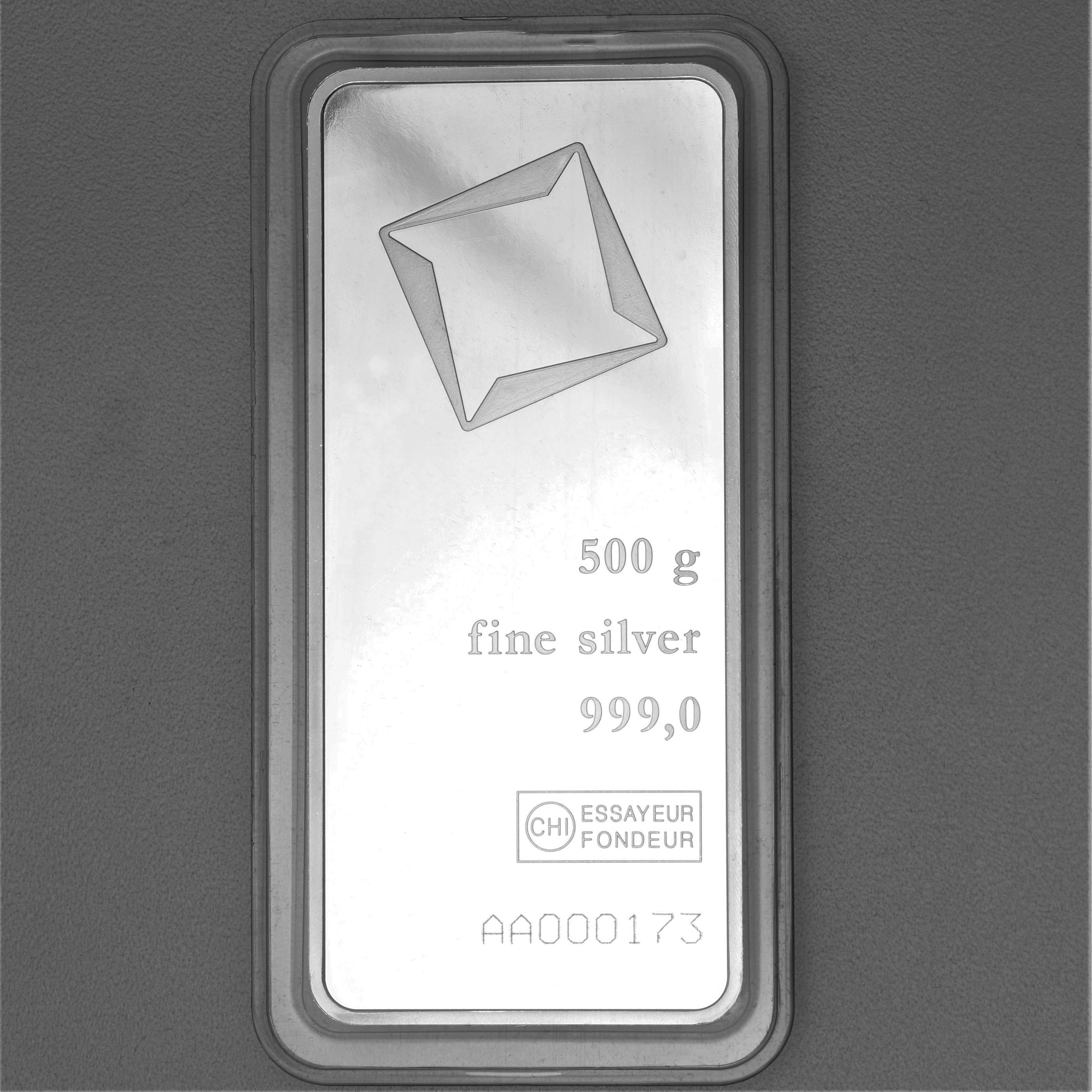 Silberbarren 500g VALCAMBI, Blister - Hauptansicht