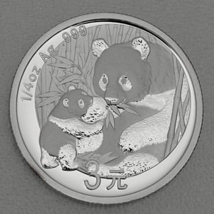 Silbermünze 1/4oz "Panda" 2007 verschiedene Motive 25 Jahre Panda Jubiläum (China) - Miniaturansicht 8