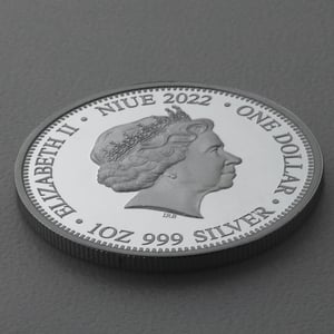 Silbermünze 1oz "Shark vs. Crocodile 2022" Apex Predators 19% (Niue) - Miniaturansicht 4