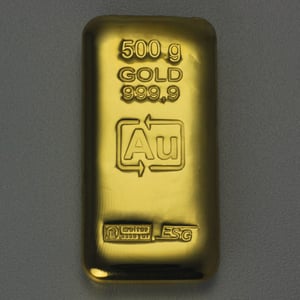 Goldbarren 500g Au ESG, gegossen - Hauptansicht