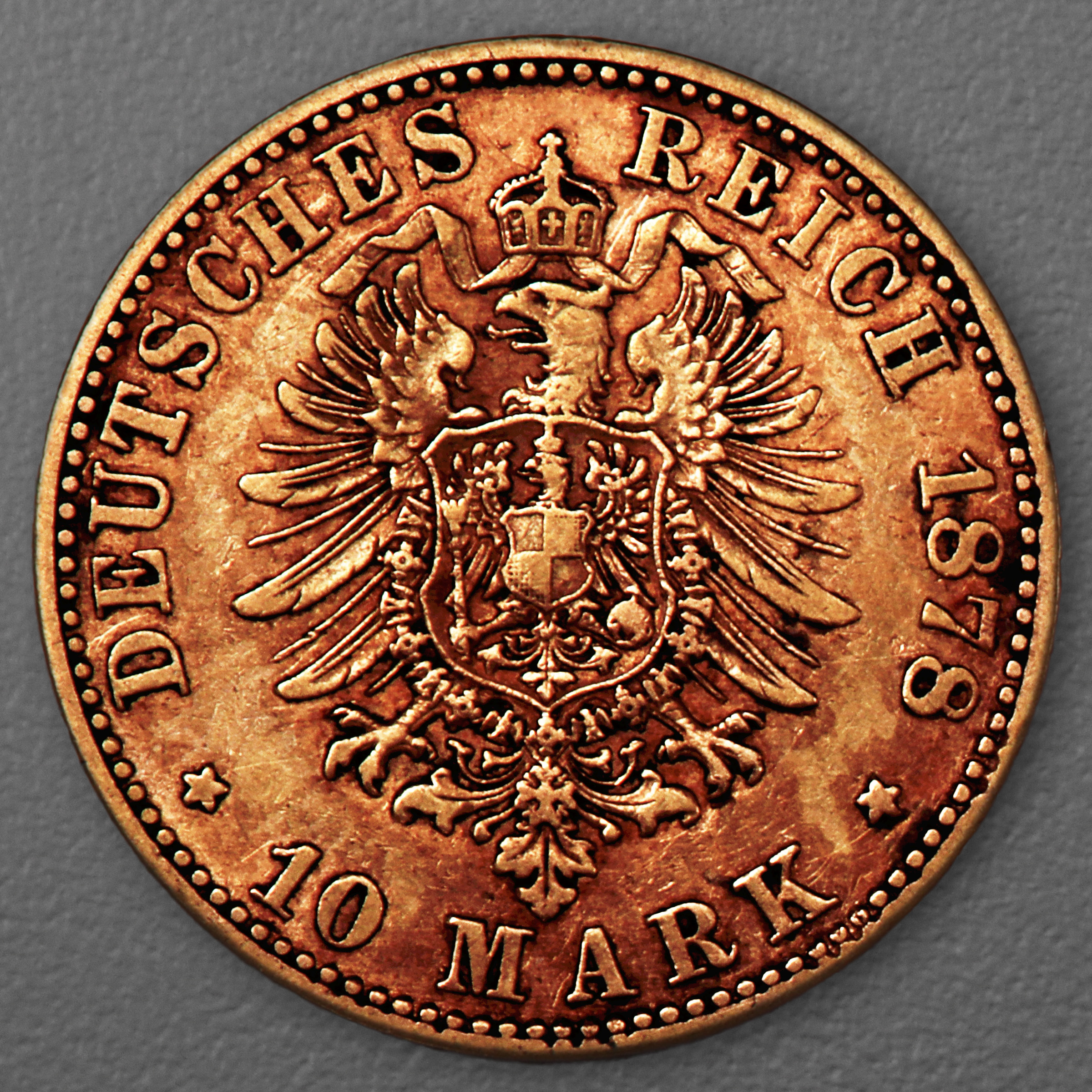 Goldmünze 10 Mark "Wilhelm I." 1878-A J.245 (Preußen) - Detailansicht 1