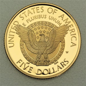 Goldmünze 5 Dollar "Franklin D. Roosevelt" 1997 (PP) (USA) - Miniaturansicht 2