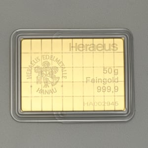 Goldtafel HERAEUS (50x 1g Gold) "CombiBar" - Miniaturansicht 2