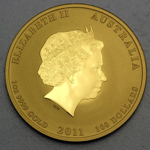 Goldmünze 1oz "Hase" 2011 Lunar II – Year of the Rabbit (Australien) - Miniaturansicht 2