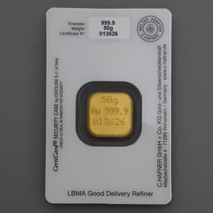 Goldbarren 50g "C.HAFNER - Gussform" - Miniaturansicht 2