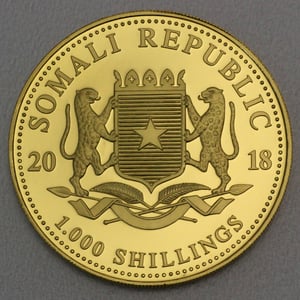 Goldmünze 1oz "Elefant" 2018 African Wildlife (Somalia) - Miniaturansicht 2