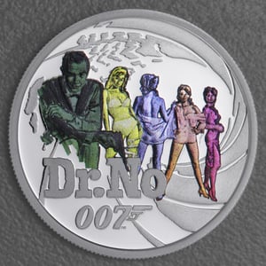 Silbermünze 1/2oz "Dr. No" 2021 (PP/koloriert) James Bond (Tuvalu) - Hauptansicht