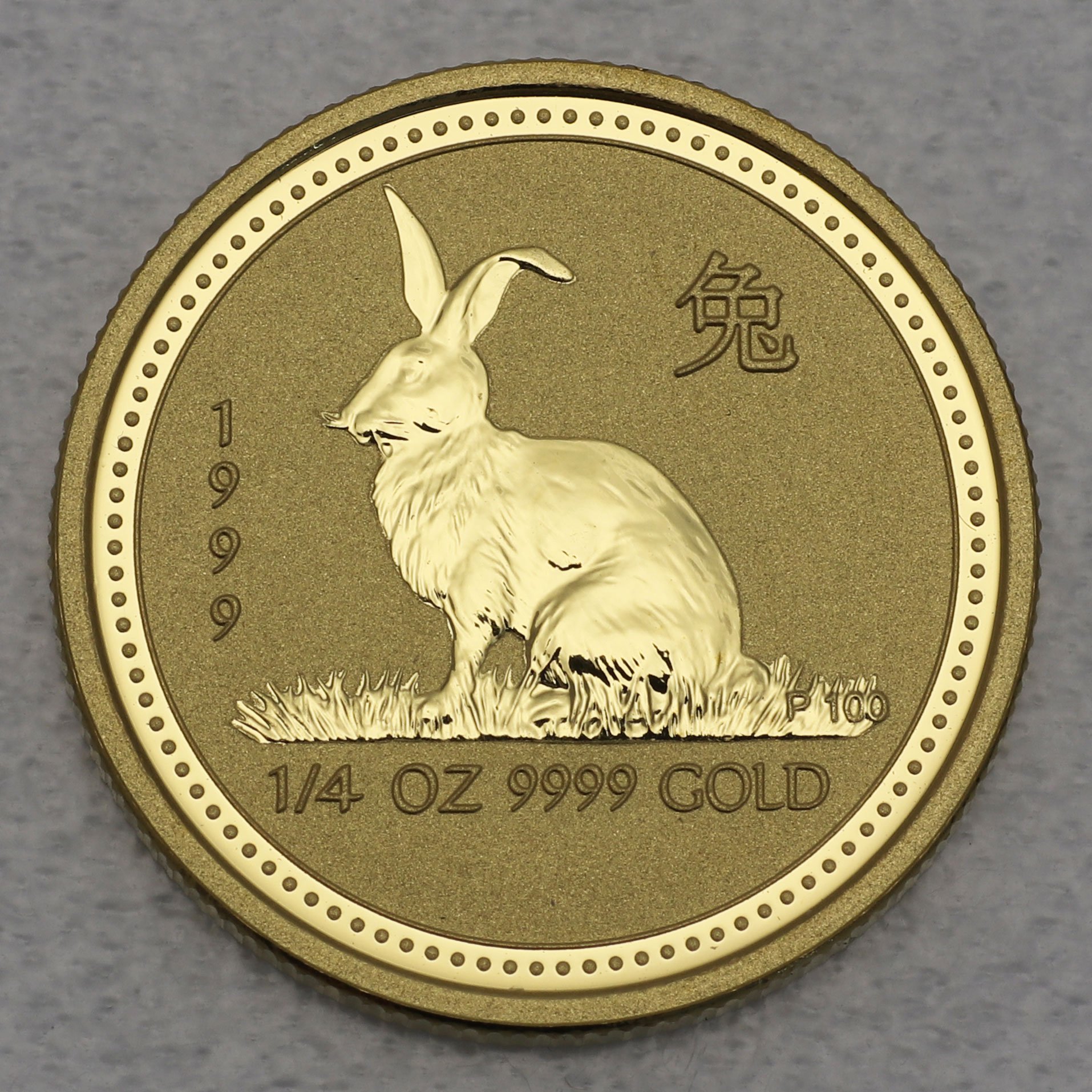 Goldmünze 1/4oz "Hase" 1999 Lunar I – Year of the Rabbit (Australien) - Hauptansicht