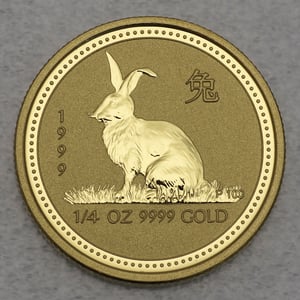 Goldmünze 1/4oz "Hase" 1999 Lunar I – Year of the Rabbit (Australien) - Hauptansicht