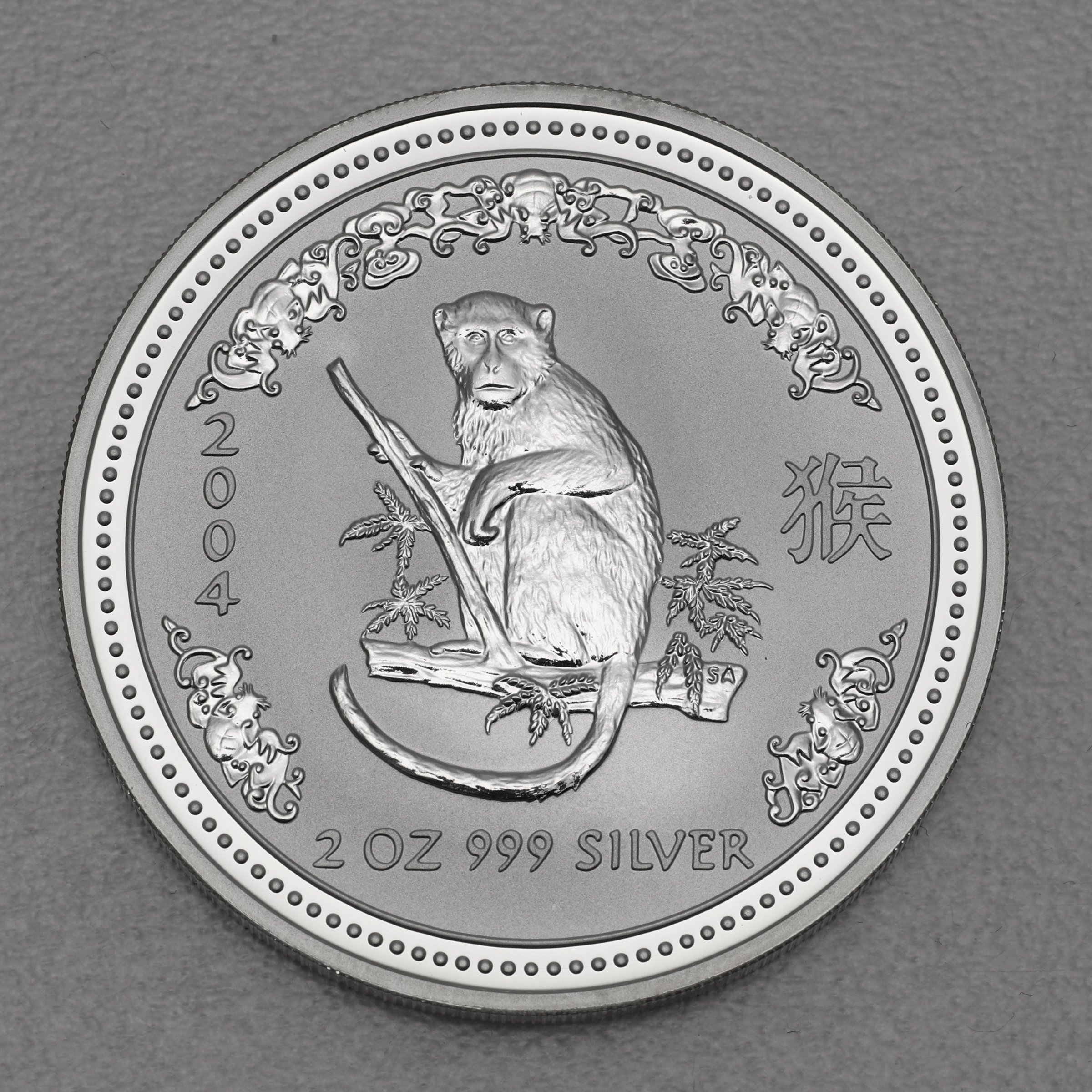 Silbermünze 2oz "Affe" 2004 Lunar I – Year of the Monkey (Australien) - Hauptansicht