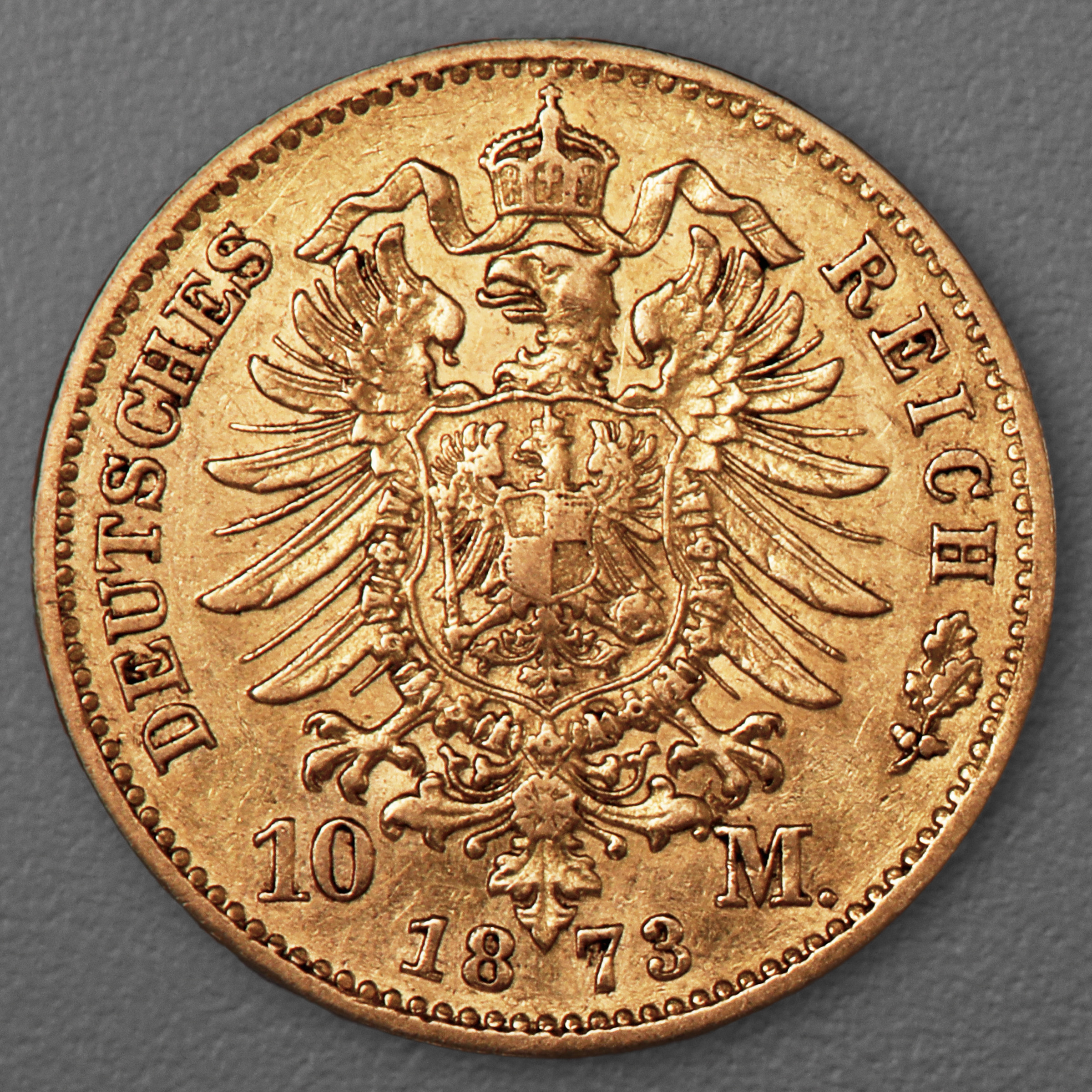 Goldmünze 10 Mark "Wilhelm I." 1873-B J.242 (Preußen) - Detailansicht 1