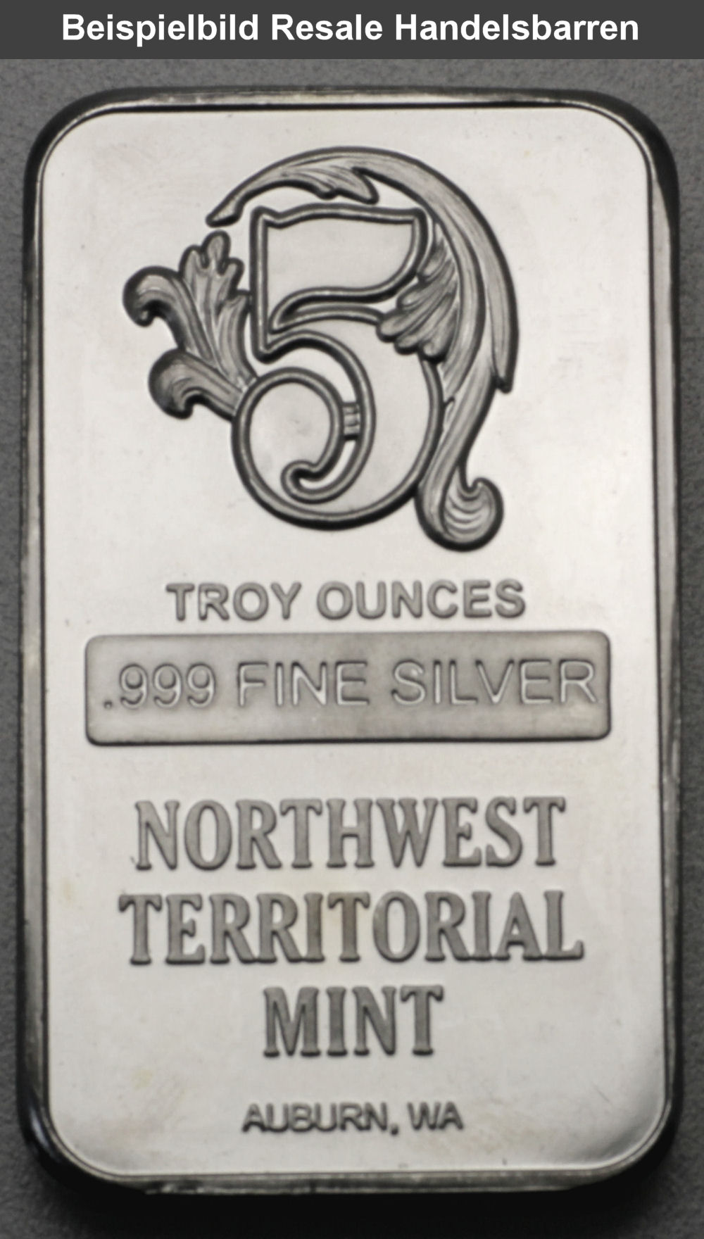 Silberbarren 5oz (Resale) - Detailansicht 2