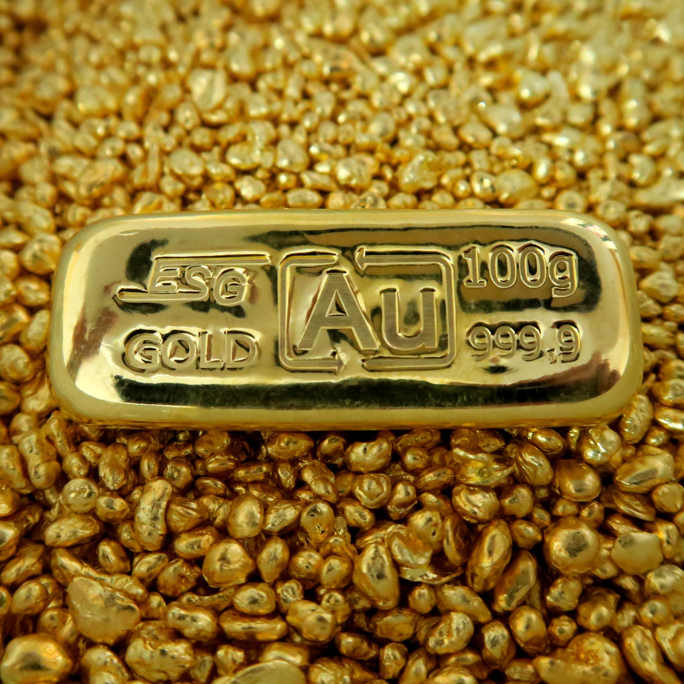 Goldbarren 100g Au-Gussbarren, Feingold - Detailansicht 5
