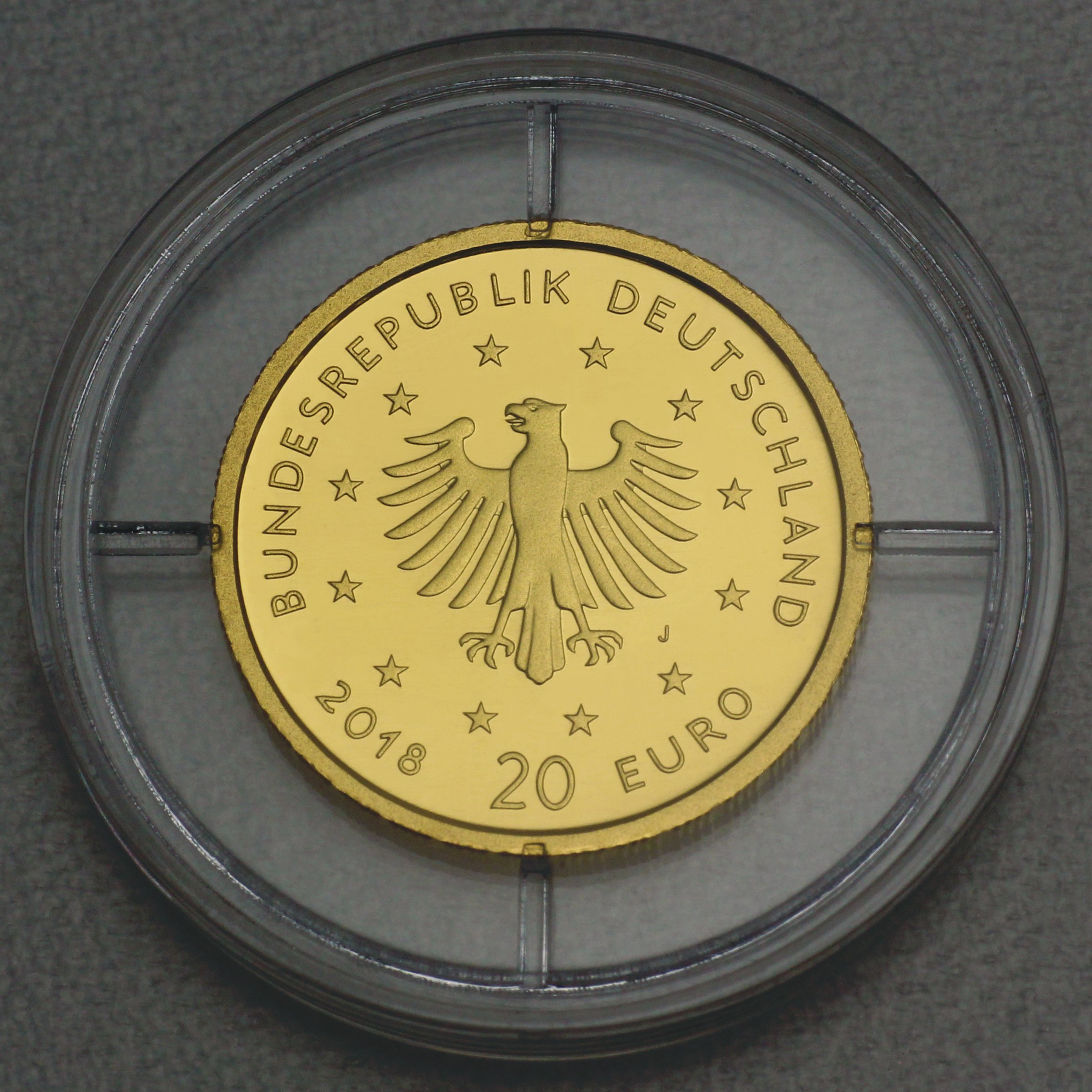 Goldmünze 20 Euro "Uhu" 2018 Heimische Vögel (Deutschland) - Detailansicht 3