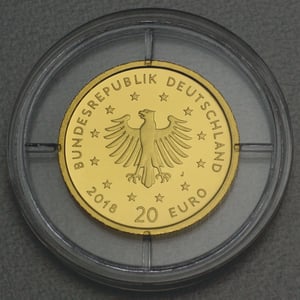 Goldmünze 20 Euro "Uhu" 2018 Heimische Vögel (Deutschland) - Miniaturansicht 4