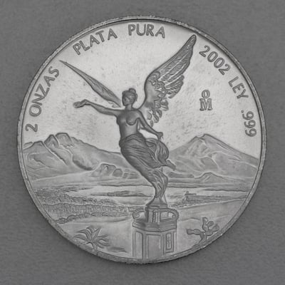 Silbermünze 2oz "Libertad" 2002 (Mexiko) - Miniaturansicht 1
