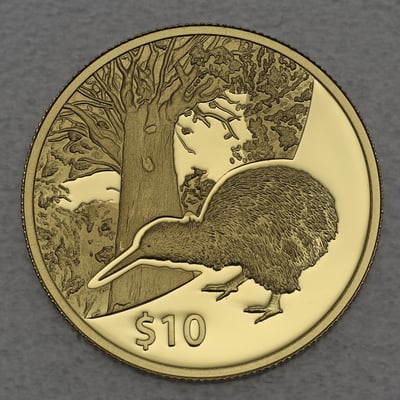 Goldmünze 1/4oz "Kiwi" 2013 Treasures of New Zealand (Neuseeland) - Miniaturansicht 1