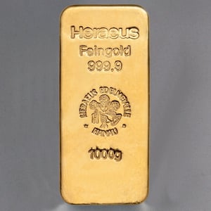 Goldbarren 1000g HERAEUS Resale - Hauptansicht