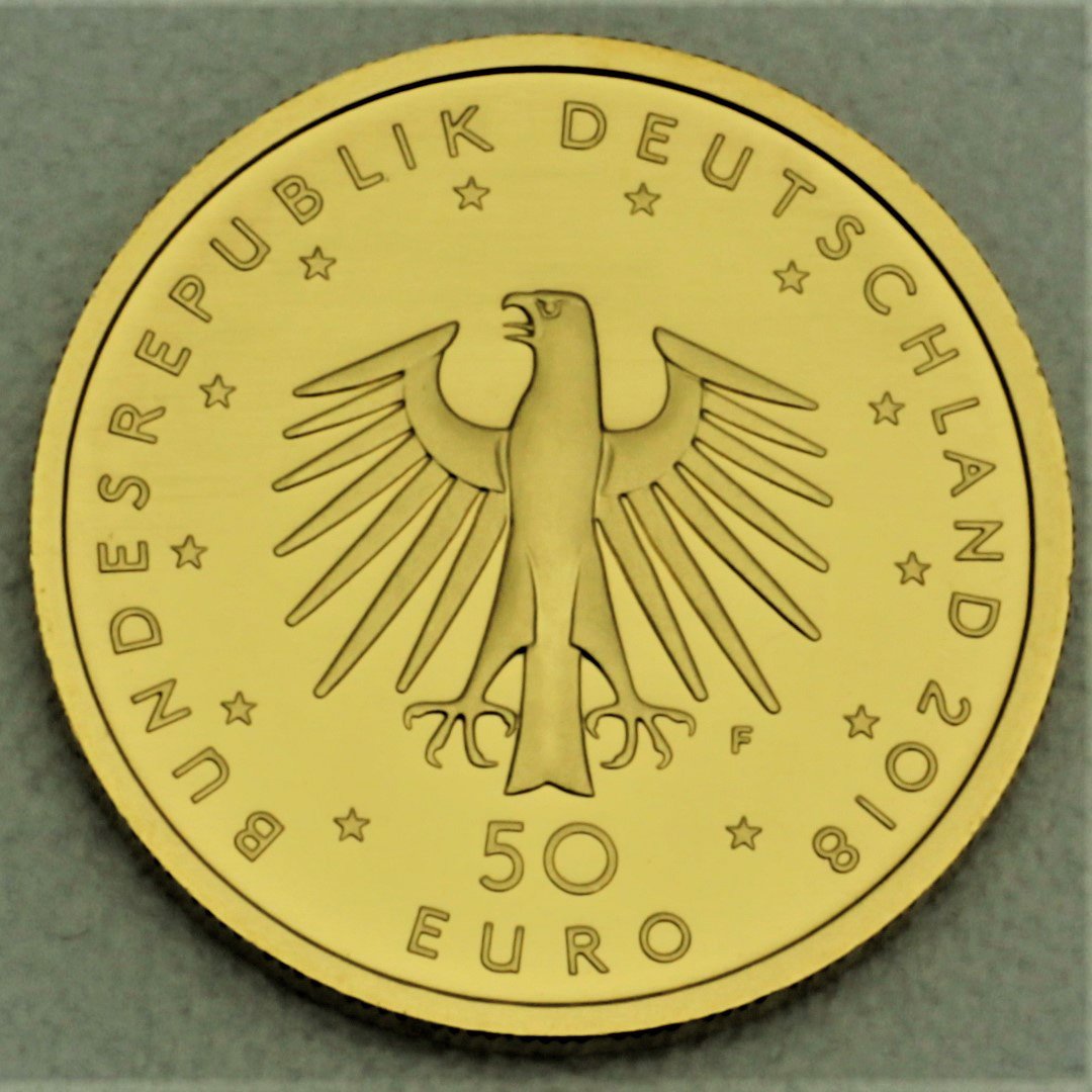 Goldmünze 50 Euro "Kontrabass" 2018 Musikinstrumente (Deutschland) - Detailansicht 1