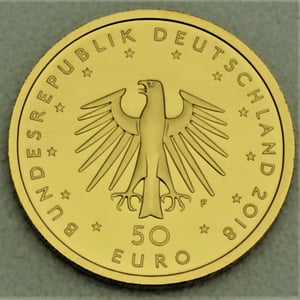 Goldmünze 50 Euro "Kontrabass" 2018 Musikinstrumente (Deutschland) - Miniaturansicht 2