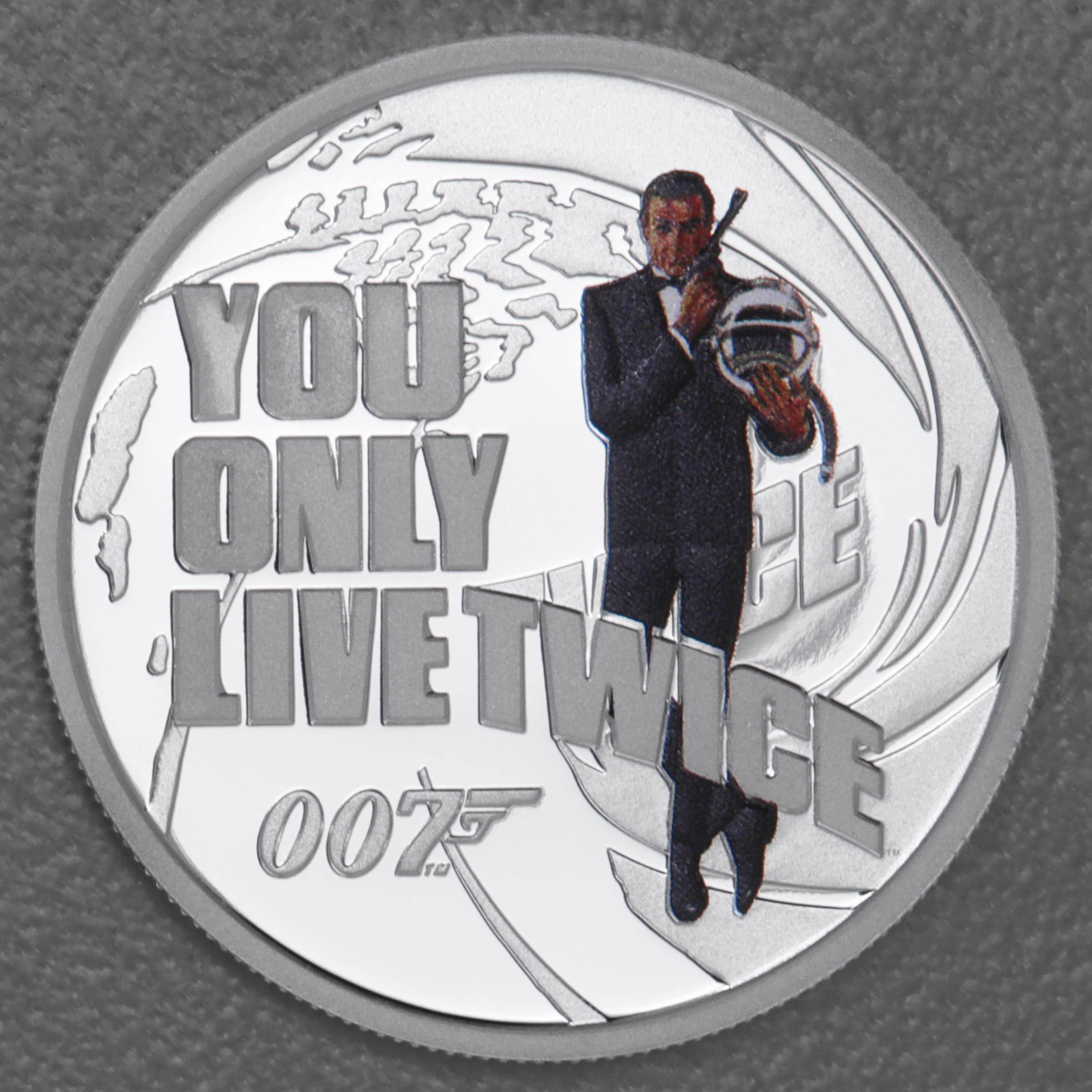 Silbermünzen 1oz + 6 x 1/2oz "Sean Connery" 2024 (PP/kol./verg.) Set – 7-teilig James Bond (Tuvalu) - Detailansicht 3