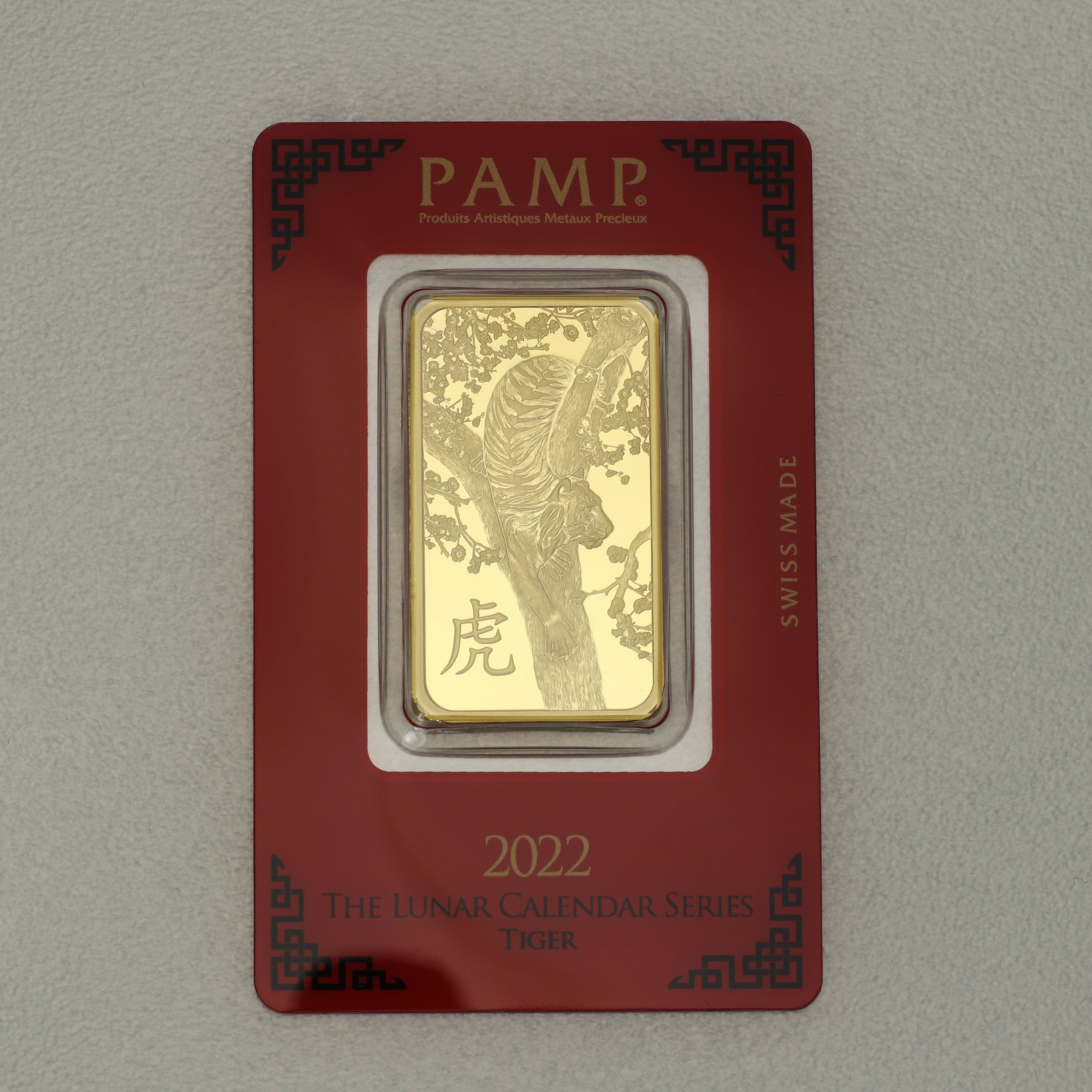 Goldbarren 1oz "Tiger 2022" Lunar PAMP - Hauptansicht