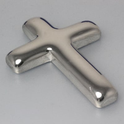 Silber 3-D Barren "Gravur-Kreuz" 100g, glänzend, gegossen - Miniaturansicht 3
