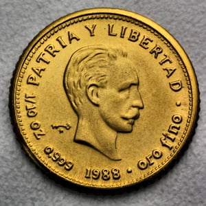 Goldmünze 10 Pesos "José Marti" 1988 (Kuba) - Hauptansicht