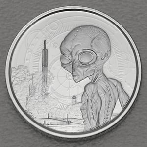 Silbermünze 1/2oz "Alien" 2021 (Ghana) - Hauptansicht