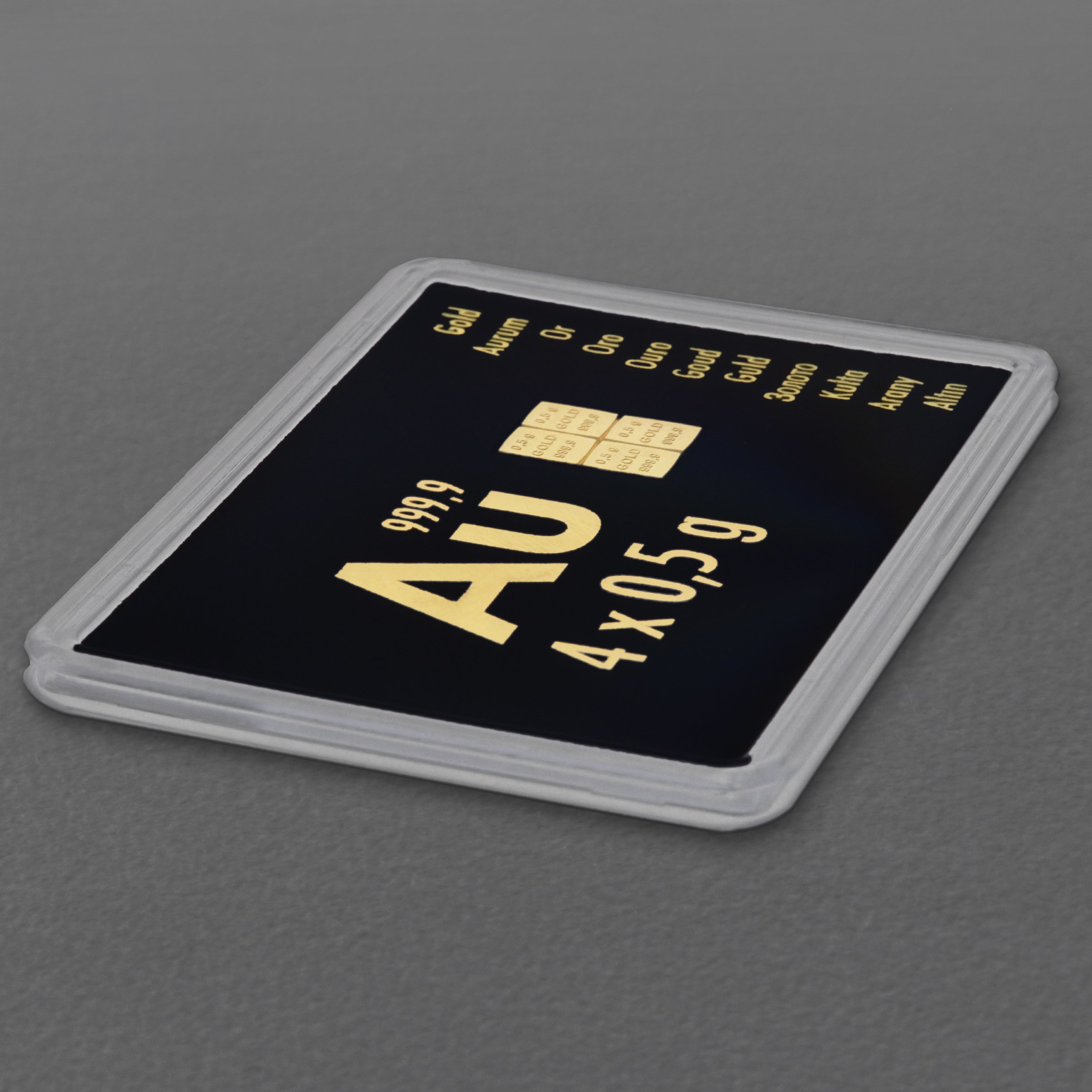 Goldtafel 4 x 0,5g "Au International" (Motivbox) - Detailansicht 2