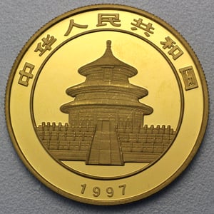 Goldmünze 1oz "Panda" 1997 (China) - Miniaturansicht 2