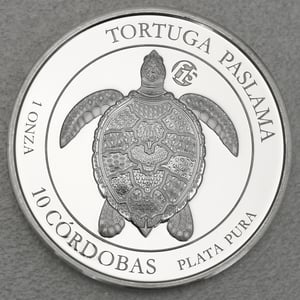 Silbermünze 1oz "Paslama Schildkröte" 2019 (Nicaragua) - Miniaturansicht 1