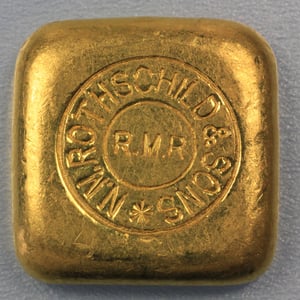 Goldbarren 50g ROTHSCHILD & Sons (Rundstempel) - Hauptansicht