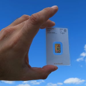 Goldbarren 2g "Kinebar" (Goldperlenmotiv) HERAEUS - Miniaturansicht 5