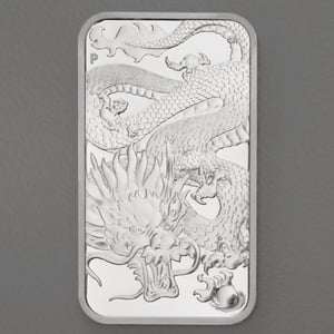 Silber Münzbarren 1oz "Rectangular Dragon" 2022 (PP) diff. (Australien) - Hauptansicht