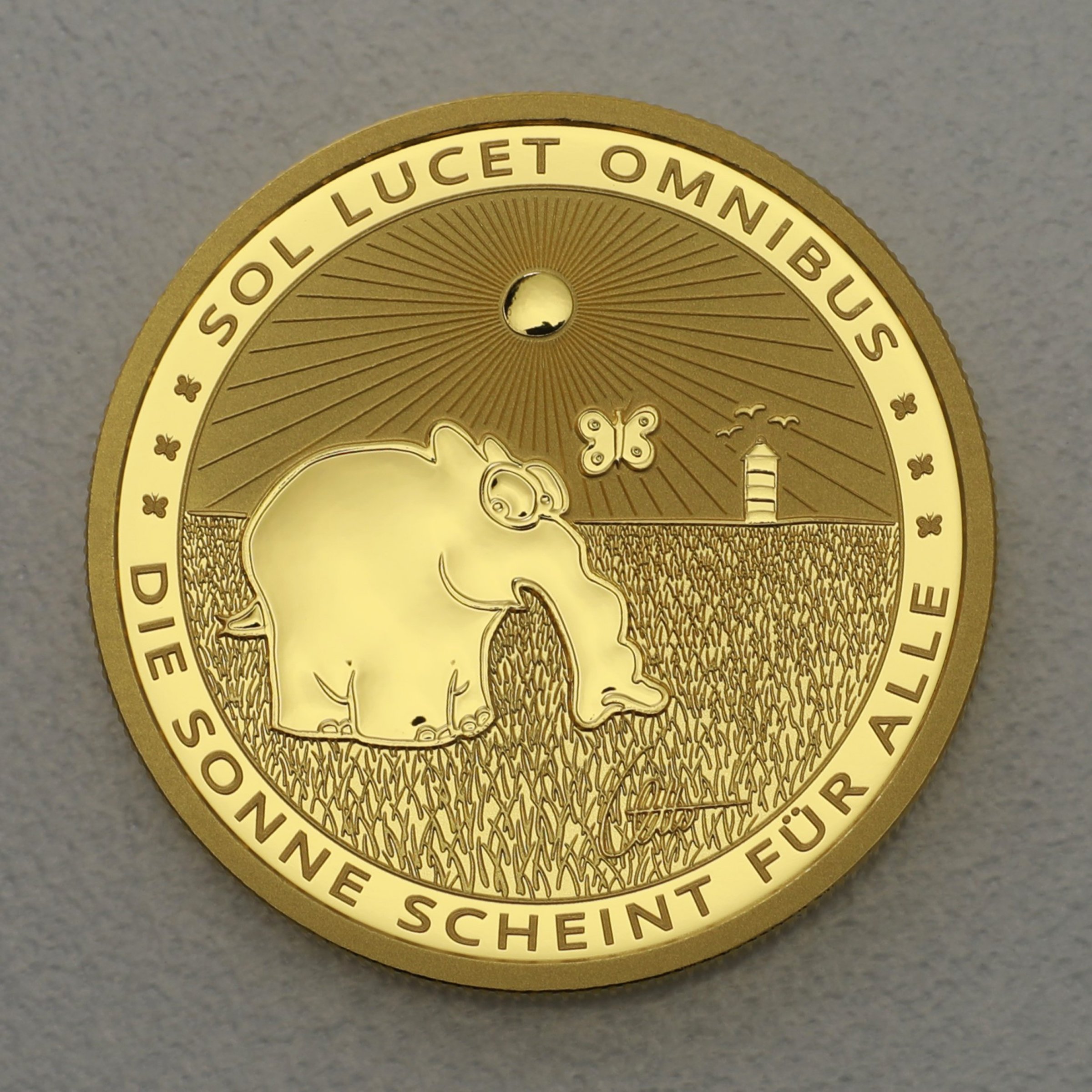Goldmünze 1oz "Sol Lucet Omnibus" 2022 Ottifanten – Sunnyfant (Tuvalu) - Hauptansicht